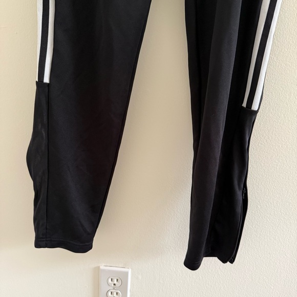 Adidas Black and White Track Pants with Tapered Fit - Picture 4 of 7